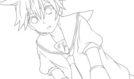 漫画男生线稿,漫画男生跃然纸上